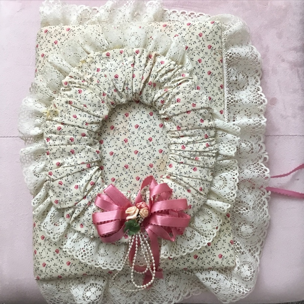 ✨Vintage Shabby Chic Handmade Lace Floral Scrap Book Photo Album
